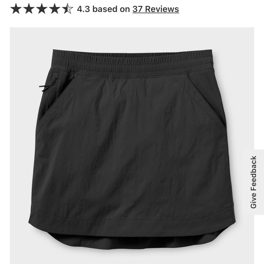 Duluth Trading Co Outdoor UPF 50 Skort Pockets Performance Fabric, Black size 14 - Picture 2 of 12